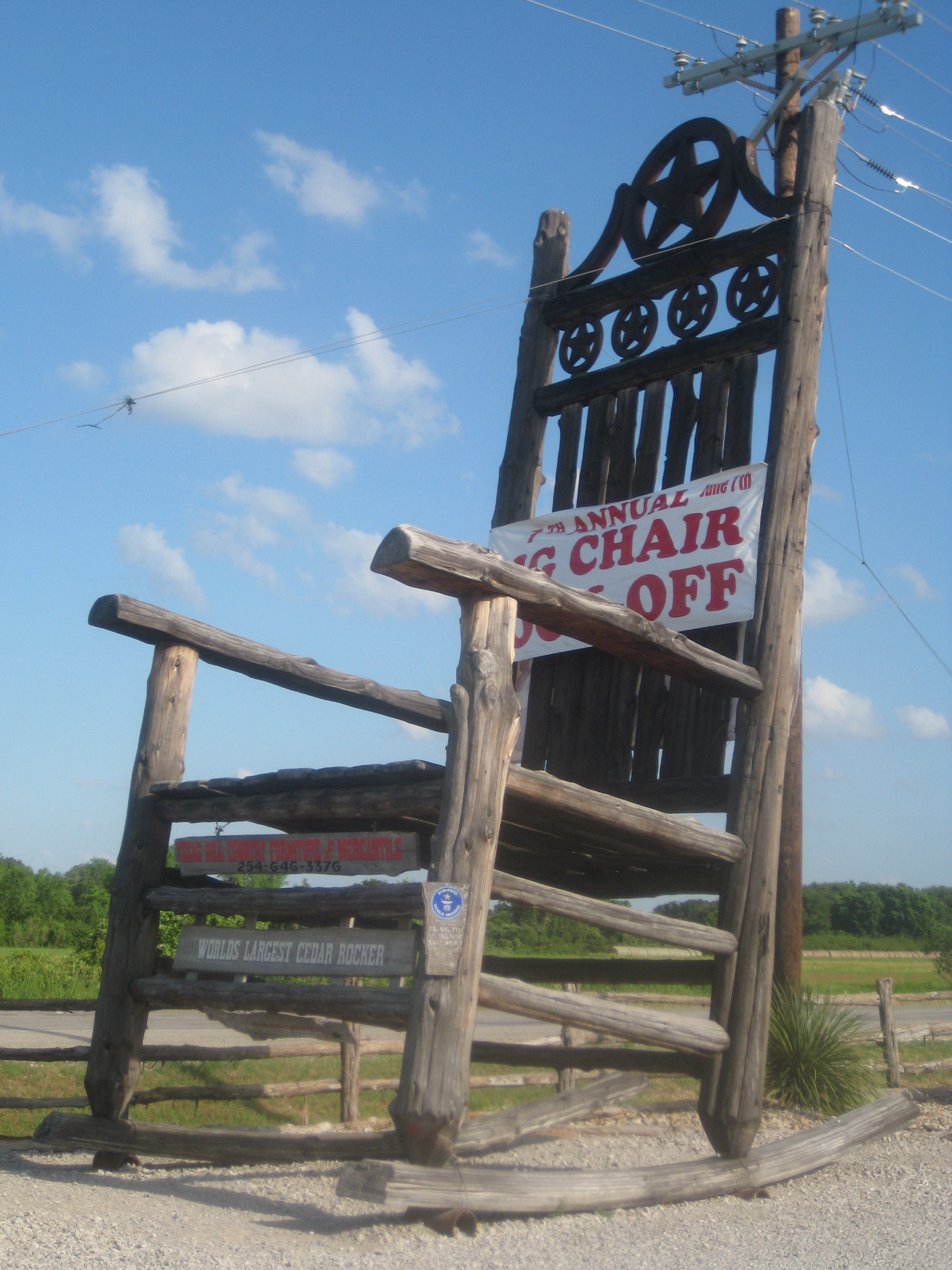 large wooden rocker