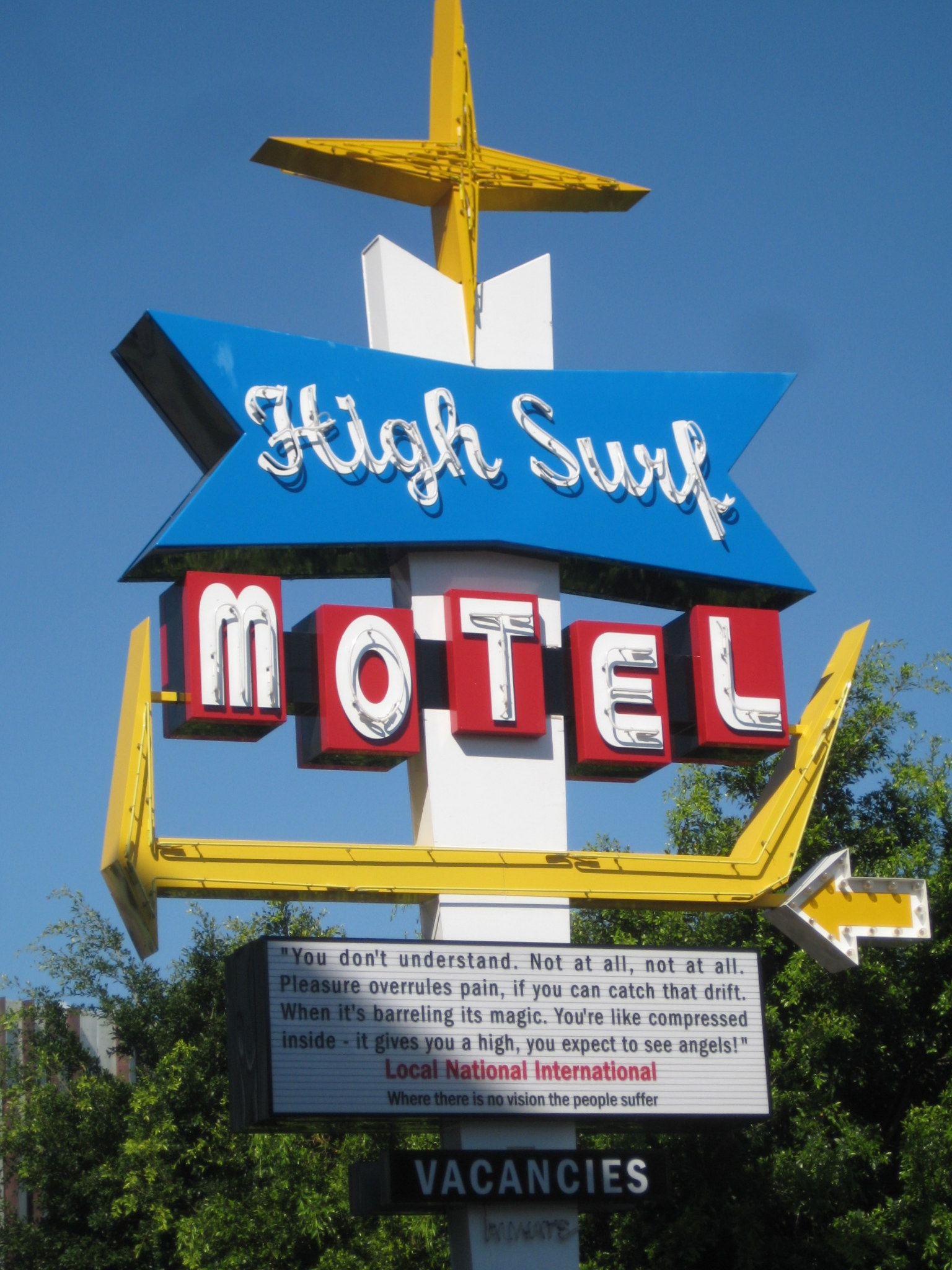 High Surf Motel sign Brisbane