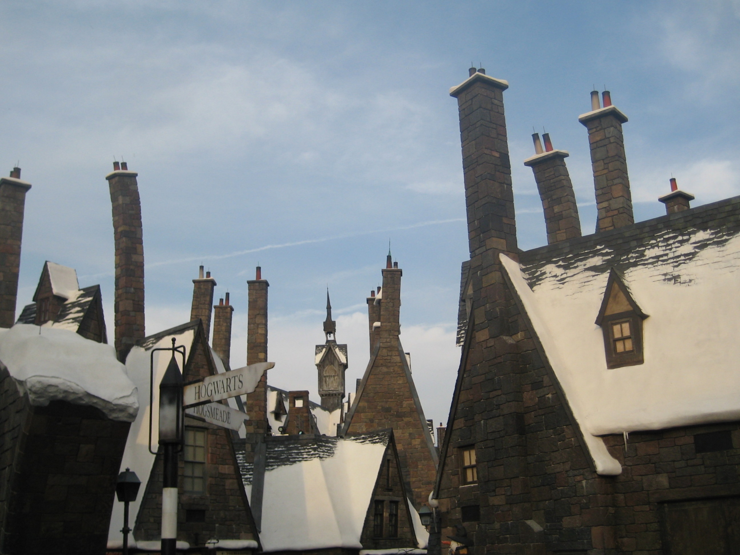 rooftops and chimneys at Universal Orlando