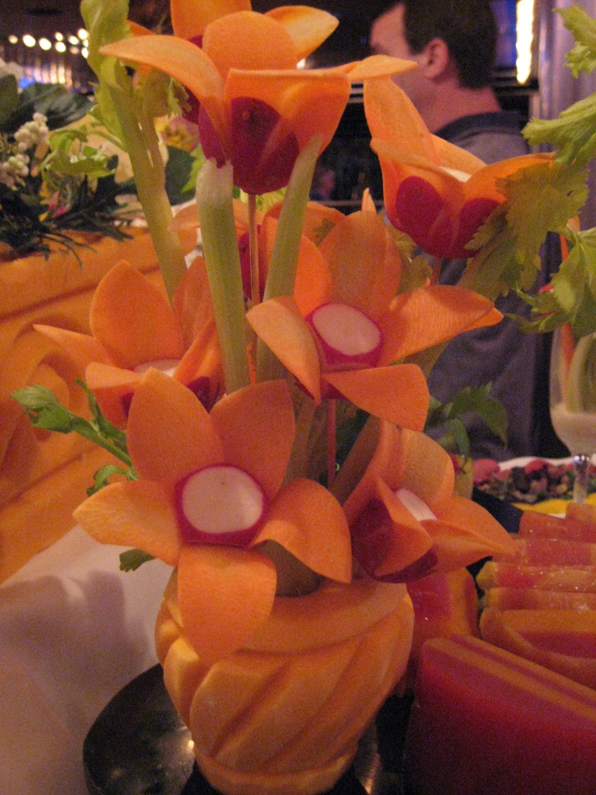 food in flower shapes