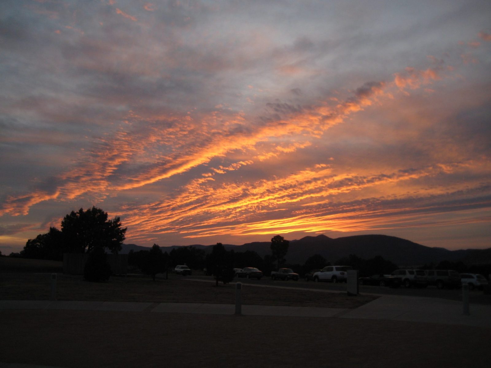 red and orange sky sunset