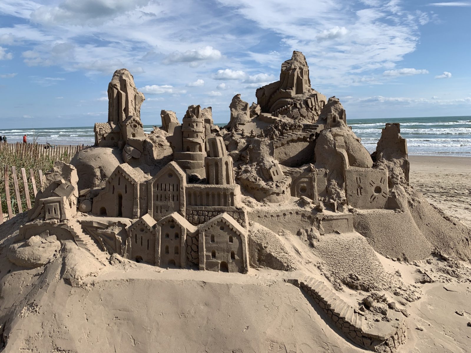 many building sand castle