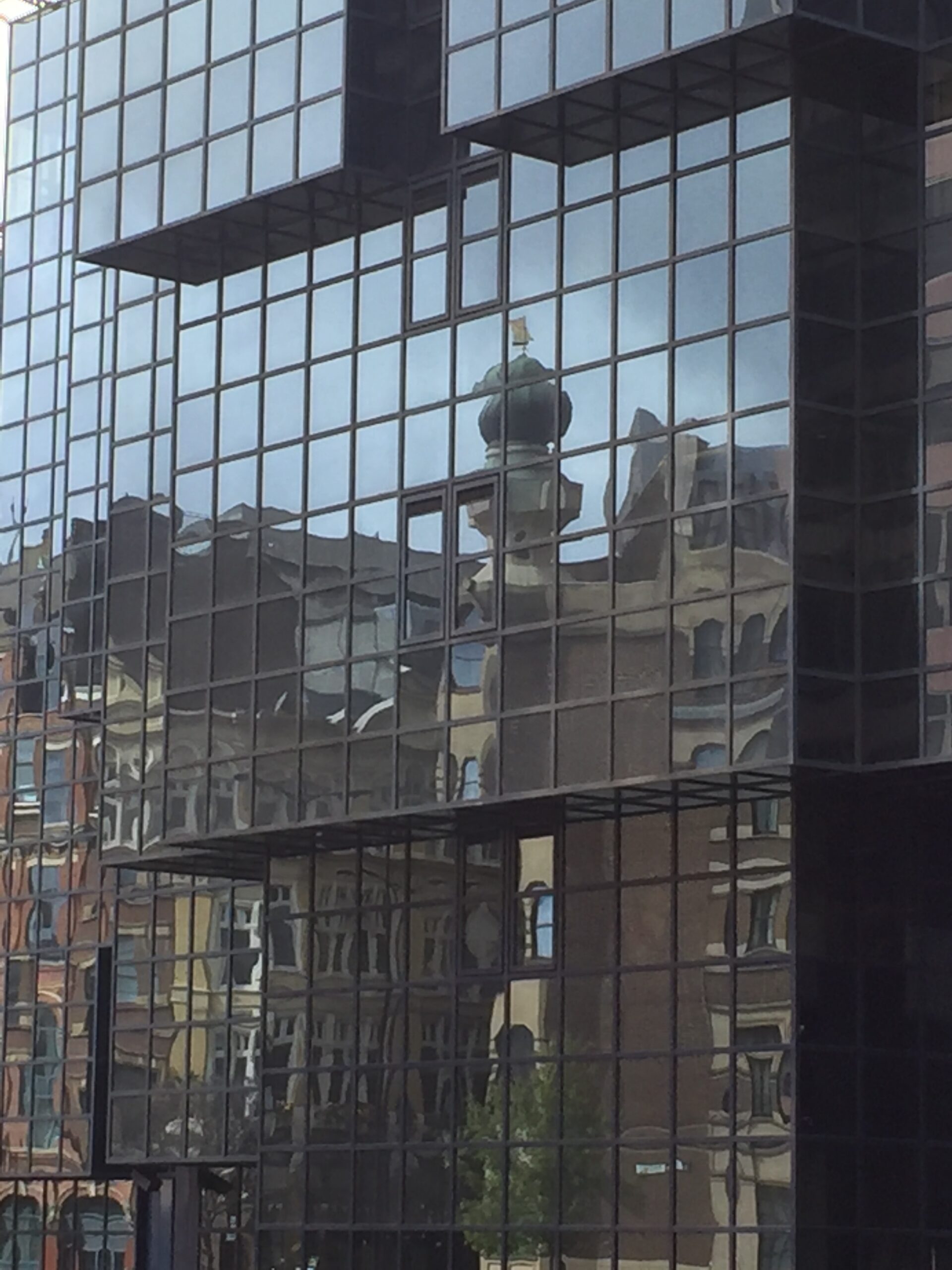 Building and reflection in London